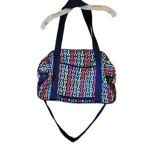 Thirty-One (31) All-In Tote in rainbow Pop Stripe Carry-On Travel Bag